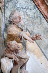 Saint Mark the Evangelist, pulpit in the chapel of St. Wolfgang in Vukovoj, Croatia 