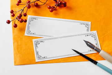 Handmade blank place cards
