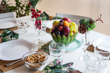 christmas table setting