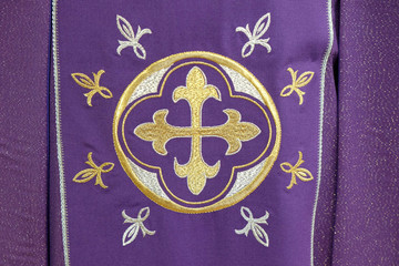 Cross, detail of church vestment made by the Sisters of Charity of Saint Vincent de Paul in Zagreb