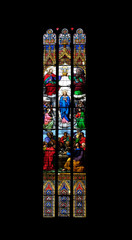 Coronation of the Blessed Virgin Mary, stained glass in Zagreb cathedral dedicated to the Assumption of Mary 