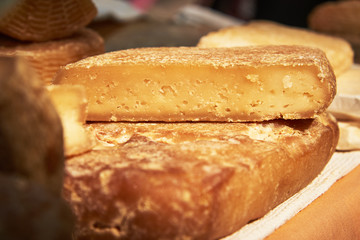 Smoked, wheel cheese