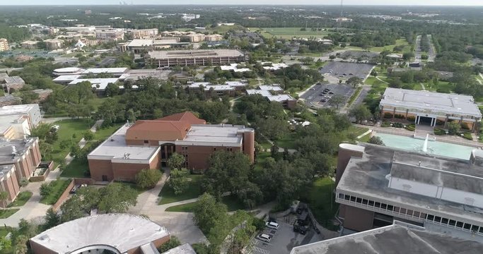 Aerial of UCF College Campus in Orlando Florida