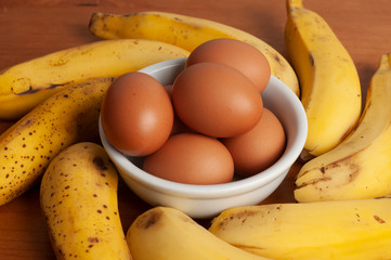 eggs and banana