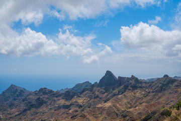 mountain  landscape with blue sky on sunny day