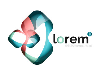 Geometric convergence vector business icon