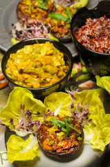 pranzo vegano con i funghi ripieni