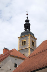 Fototapeta na wymiar Saint John the Baptist church in Varazdin, Croatia 
