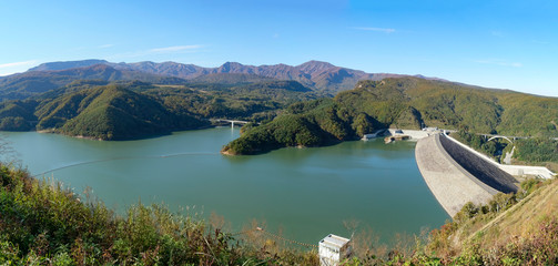 奥州_胆沢ダムと奥州湖