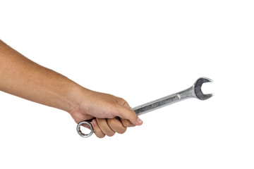 Hand holding equipment of technician