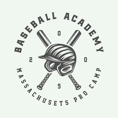 Vintage baseball sport logo, emblem, badge, mark, label. 