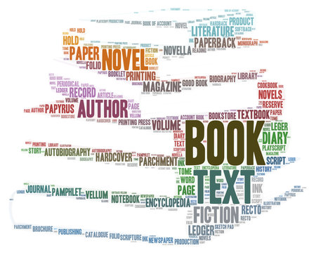 Book word cloud concept