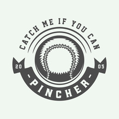 Vintage baseball sport logo, emblem, badge, mark, label. 
