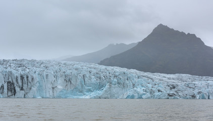 Extraordinary icebergs in the Glacier Lagoon, Jokulsarlon. The blue is from the pure compressed ice of the glacier,Breidamerkurjokull.
