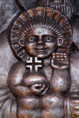 Baby Jesus figure in Saint Joseph parish church in Varazdin, Croatia 