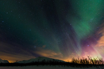 Tromso, Norway. Northern lights display.