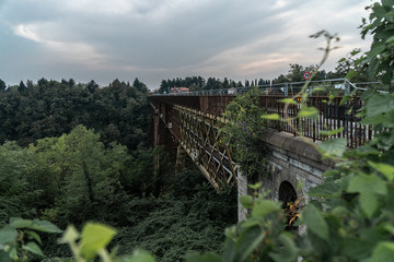 old bridge san michele in paderno adda bergamo italy north