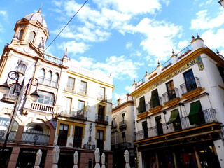 Obraz premium Rue de Séville en hiver 