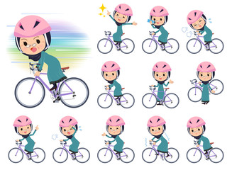 Arab old women_road bike