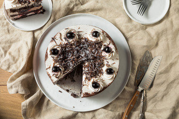Sweet Homemade Black Forest Cake - obrazy, fototapety, plakaty