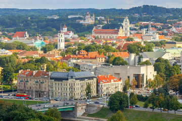 Fototapeta na wymiar Vilnius. Aerial view of the city.