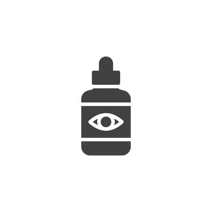 Eye Drop Bottle vector icon. filled flat sign for mobile concept and web design. Dropper bottle simple solid icon. Symbol, logo illustration. Pixel perfect vector graphics