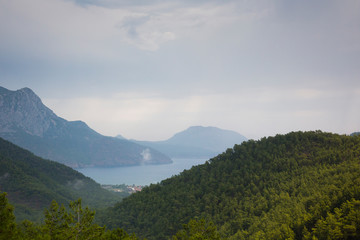 Naklejka premium ADRASAN, TURKEY View of Adrasan bay from Lycian way.