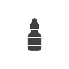 Eye drops container vector icon. filled flat sign for mobile concept and web design. Dropper Bottle simple solid icon. Symbol, logo illustration. Pixel perfect vector graphics