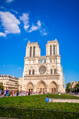 Famous cathedral Notre Dame de Paris in Paris, France.