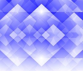 Blue and white abstract geometric background - modern style