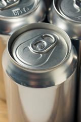 Shiny Silver Aluminum Soda Cans