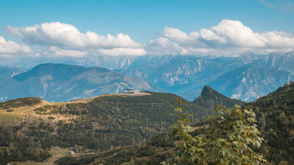 Fototapeta premium Beautiful alpine view at Feuerkogel summit -Ebensee - Salzburg - Austria