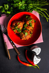 Meatballs with tomato sauce