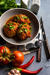 Meatballs with tomato sauce