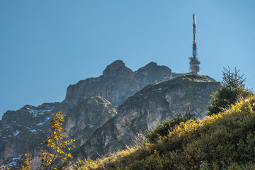 Obraz premium Beautiful alpine view at Harschbichl summit - Tyrol - Austria