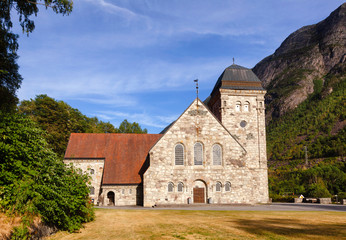 Fototapeta na wymiar Rjukan Church Rjukan-Notodden UNESCO Industrial Heritage Site Telemark Norway