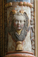 Angel on the main altar in the chapel of St. Wolfgang in Vukovoj, Croatia 