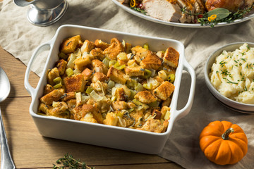Homemade Bread Stuffing for Thanksgiving Dinner