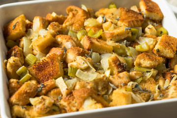 Homemade Bread Stuffing for Thanksgiving Dinner