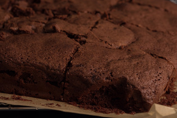 Slices of chocolate brownie