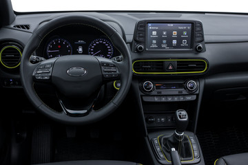 cockpit dasboard and infotainment system of a car