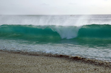 Vague en bord de mer, île de Sal, le Cap Vert, Afrique de l'ouest		