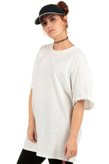 Blank t-shirt mock-up - Cool streetwear fashion girl ready for your design