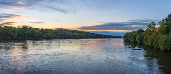 Foto op Plexiglas Rivier Panoramische zonsopgang op de Delaware