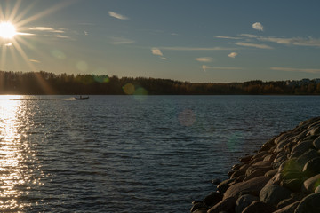 Boat ride on sunset