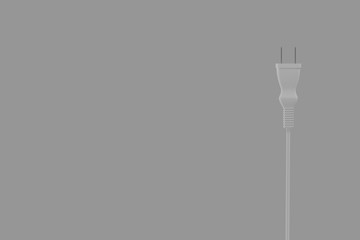 A straight Japanese plug in the gray background 3d illustration