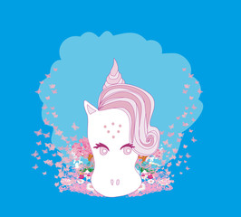 Illustration of beautiful Unicorn © diavolessa