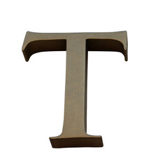 Letter T. Isolated on white background