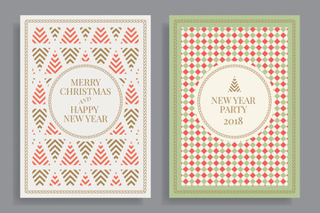 Winter holidays greeting cards