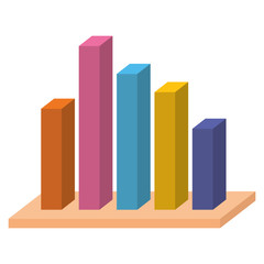 statistics bars isolated icon
